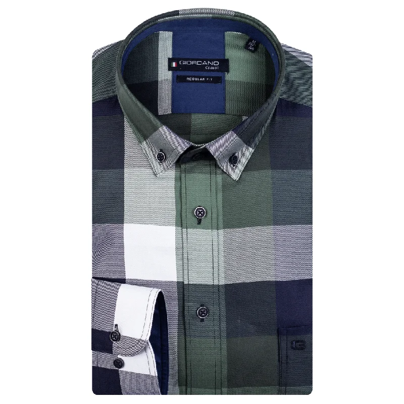Men's Moisture-Wicking Shirts for All-Day ComfortGiordano Pure Cotton Regular Fit Check Shirt 327302 Men's Moisture-Wicking Shirts for All-Day ComfortGiordano Pure Cotton Regular Fit Check Shirt 327302