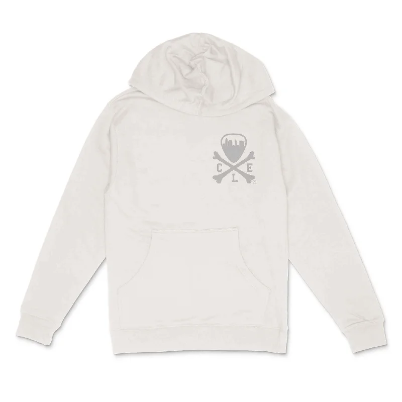 Men's Hoodies with Kangaroo PocketsCLE Logo - Unisex Pullover Hoodie - Pigment Ivory