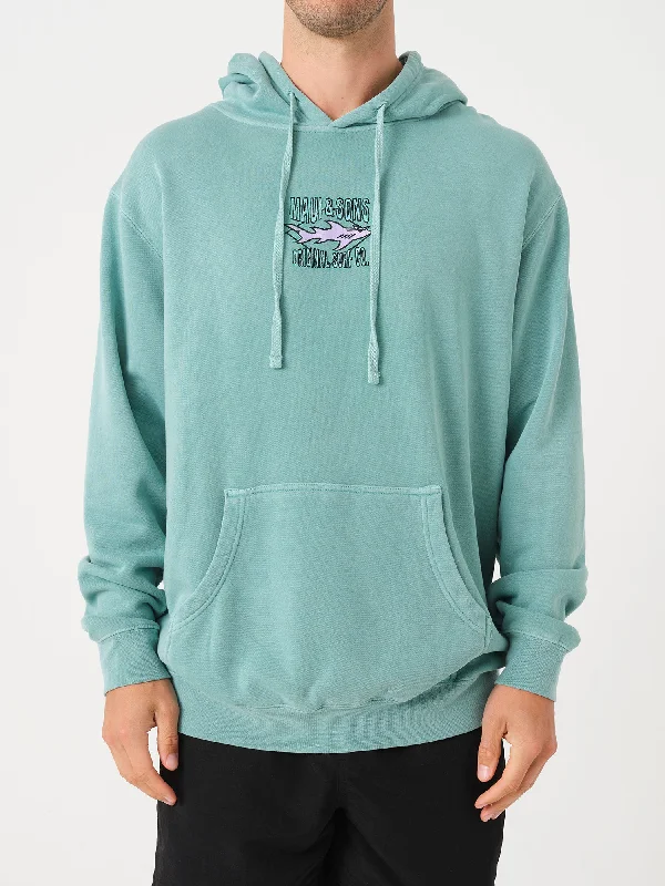 Men's Hoodies with Hidden PocketsShark Surf Co Hoodie in Alpine Green