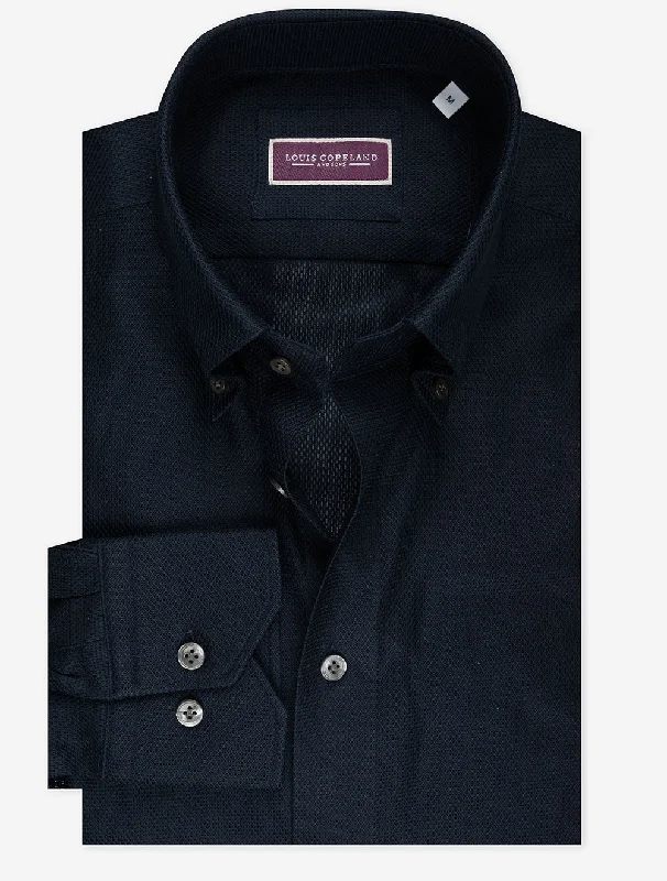 Men's Insulated Shirts for Cold WeatherPique Shirt Navy