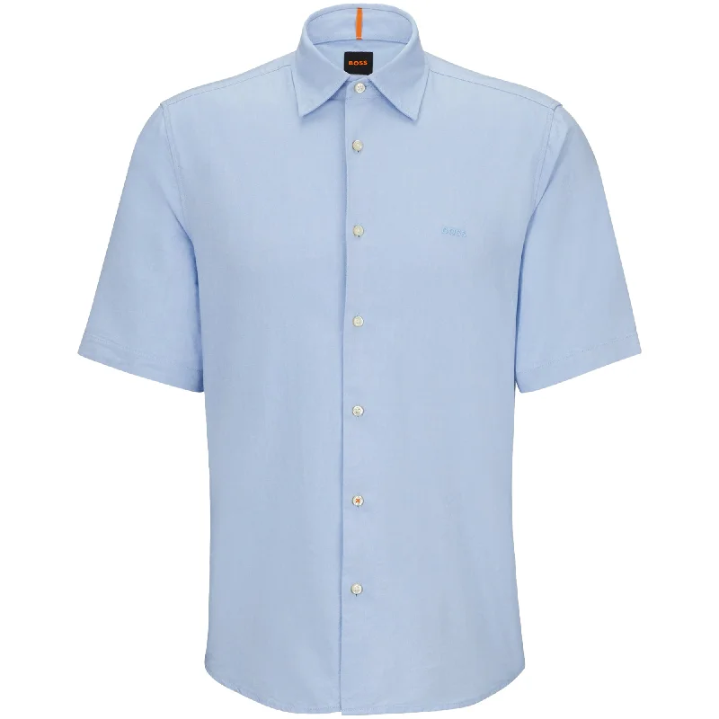 Men's Cowboy Shirts for Western StyleBoss Rash 2 Oxford Short Sleeve Shirt - Sky Blue
