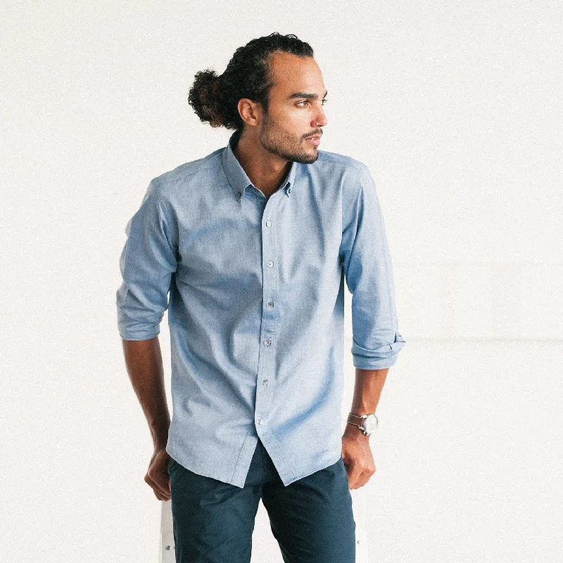 Men's Tailored Shirts for a Sharp AppearanceEssential Button Down Collar Casual Shirt - Navy Blue Cotton Oxford Men's Tailored Shirts for a Sharp AppearanceEssential Button Down Collar Casual Shirt - Navy Blue Cotton Oxford