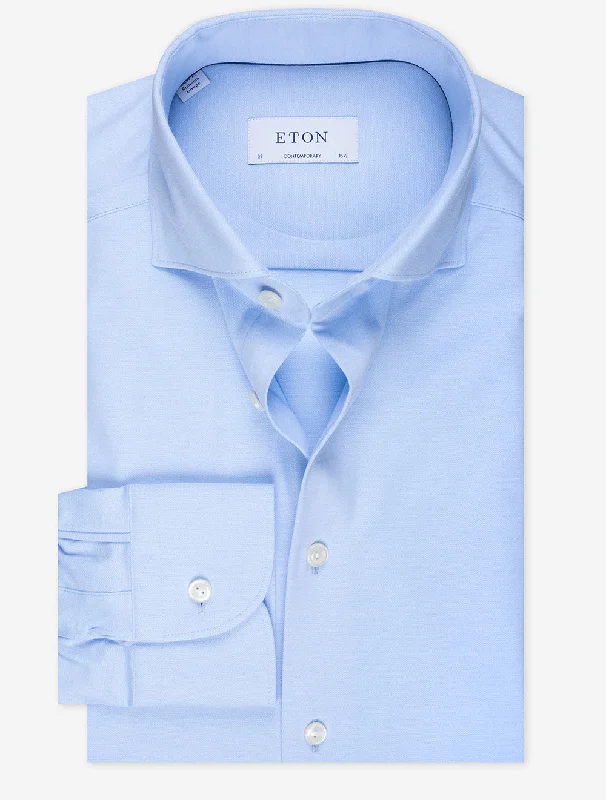 Men's Performance Shirts for Active Lifestyles4 Way Stretch Contemporary Fit Shirt Light Blue