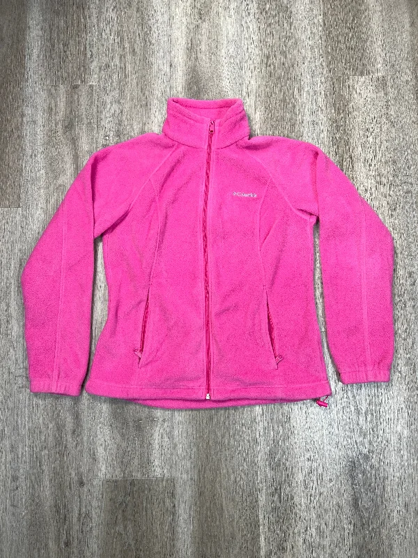 Men's Coats with Patchwork DesignsJacket Fleece By Columbia In Pink, Size: M