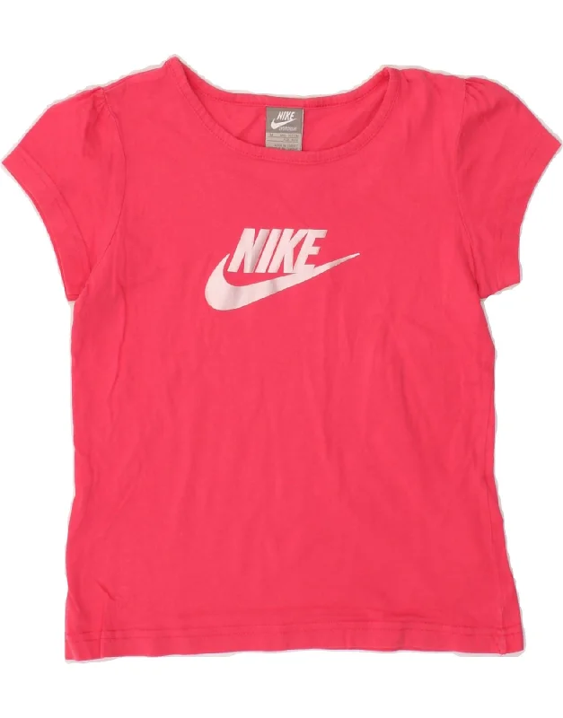 Men's Shirts with Hidden ButtonsNIKE Girls Graphic T-Shirt Top 10-11 Years Medium  Pink Cotton