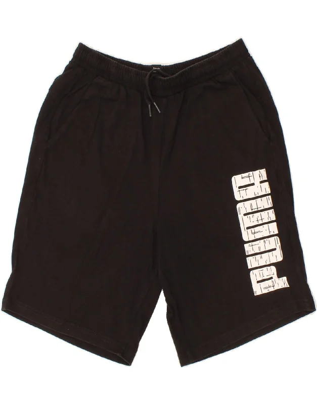 PUMA Boys Graphic Sport Shorts 13-14 Years  Black Cotton